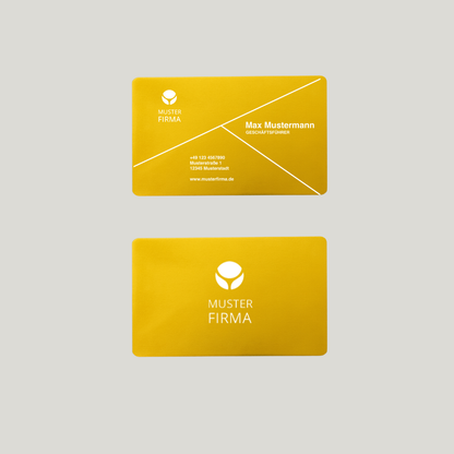 Exklusive Metall-Visitenkarten mit eigenem Design