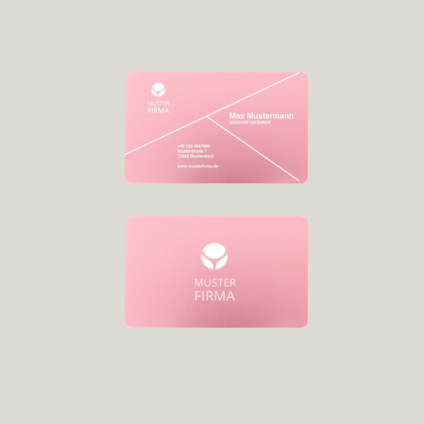 Exklusive Metall-Visitenkarten mit eigenem Design