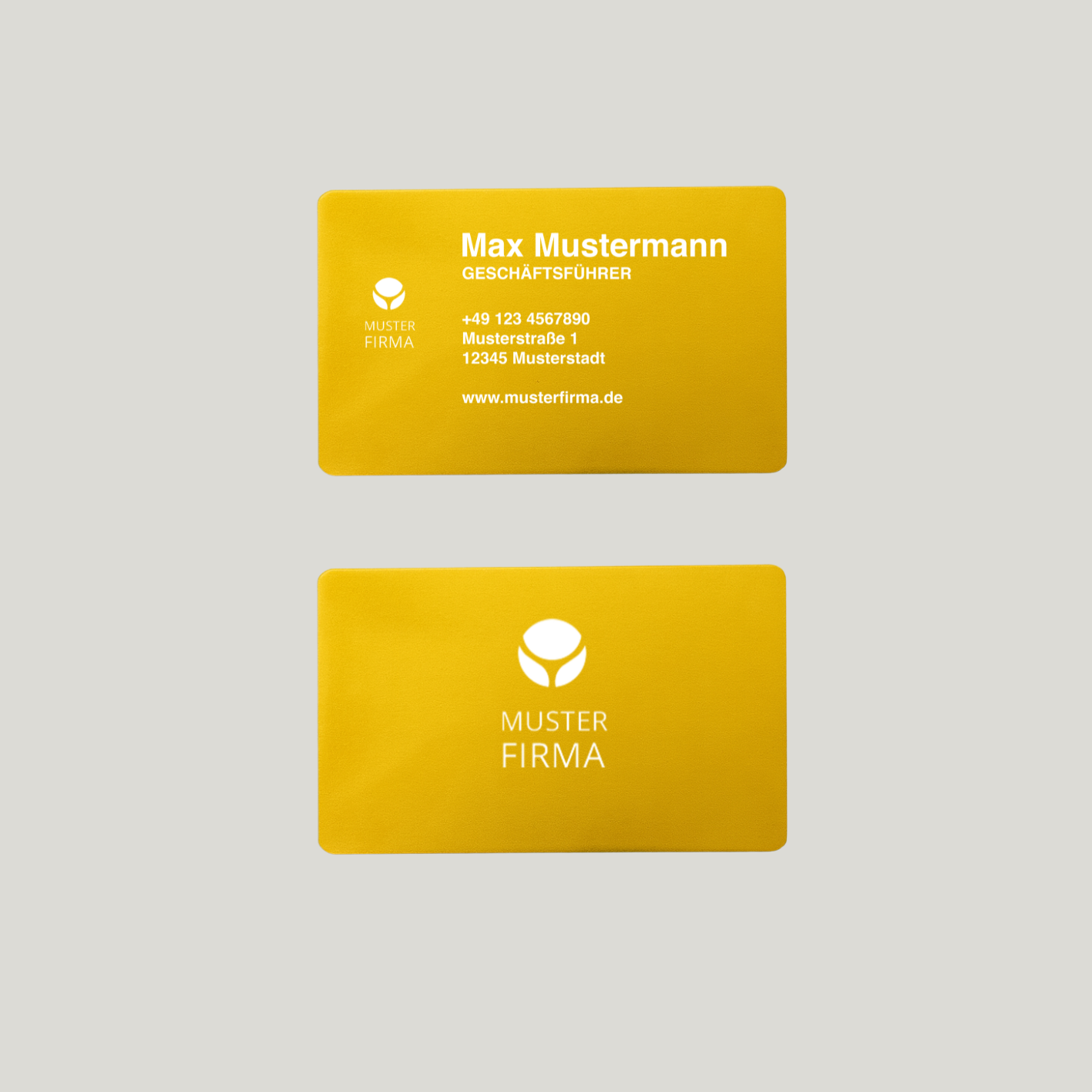 Exklusive Metall-Visitenkarten mit eigenem Design