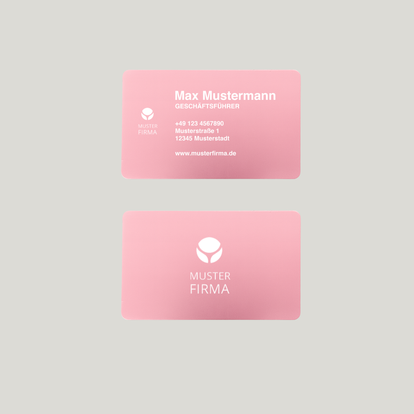 Exklusive Metall-Visitenkarten mit eigenem Design