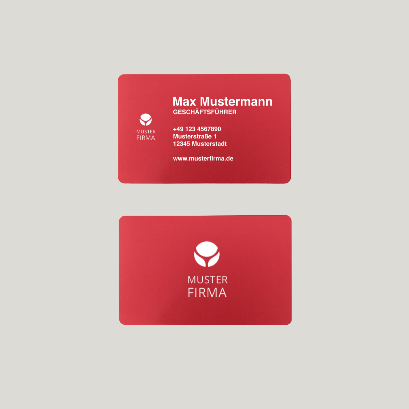 Exklusive Metall-Visitenkarten mit eigenem Design