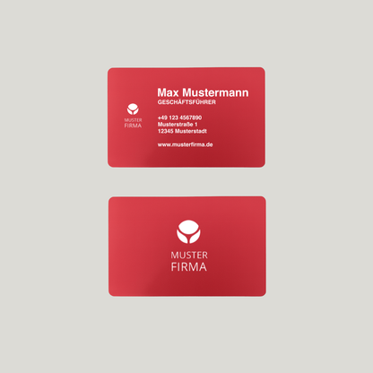 Exklusive Metall-Visitenkarten mit eigenem Design