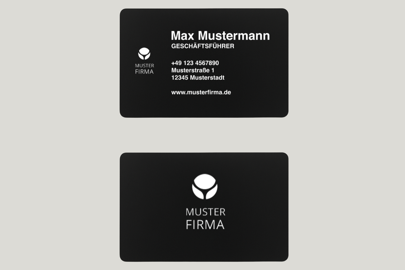 Exklusive Metall-Visitenkarten mit eigenem Design