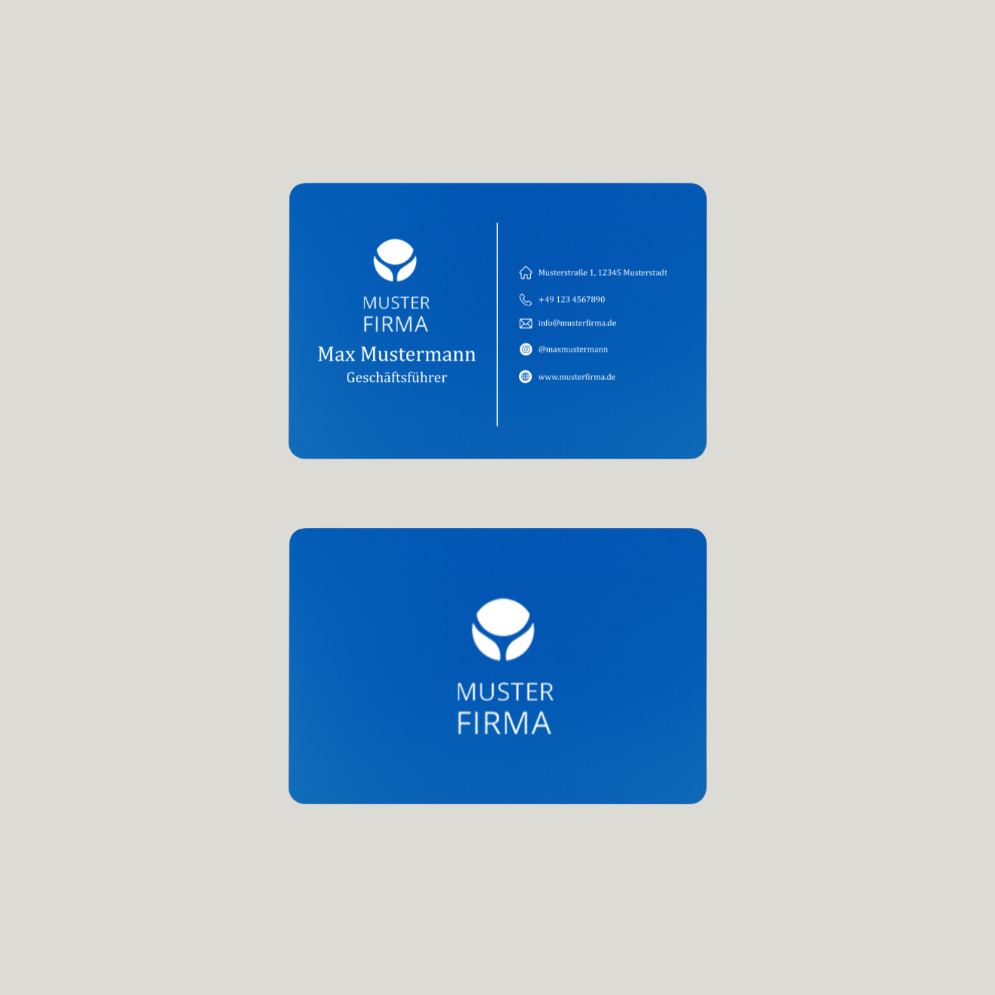 Exklusive Metall-Visitenkarten mit eigenem Design