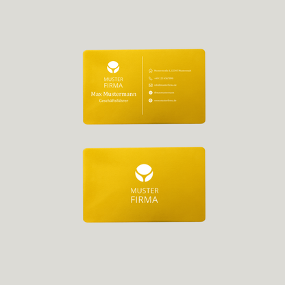Exklusive Metall-Visitenkarten mit eigenem Design