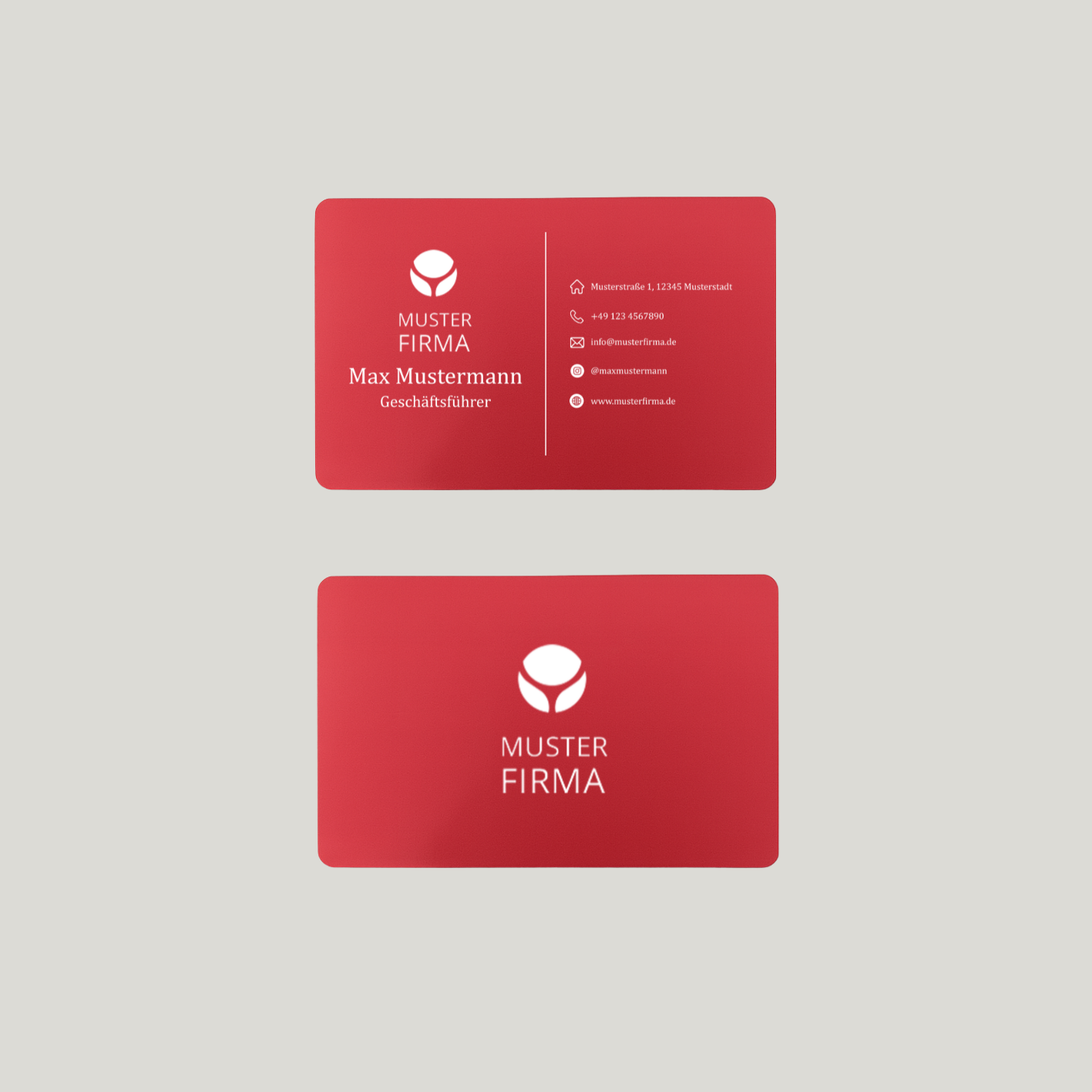 Exklusive Metall-Visitenkarten mit eigenem Design