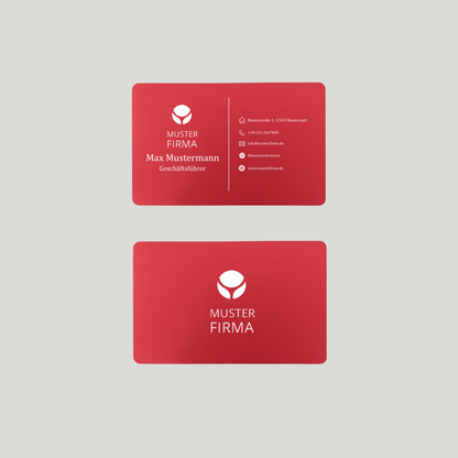 Exklusive Metall-Visitenkarten mit eigenem Design