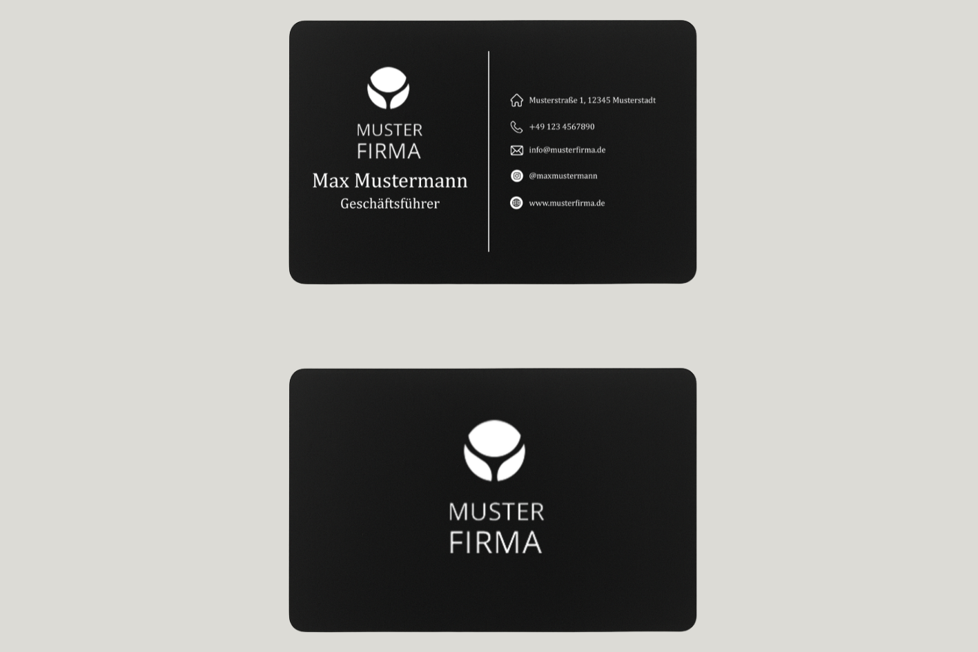 Exklusive Metall-Visitenkarten mit eigenem Design