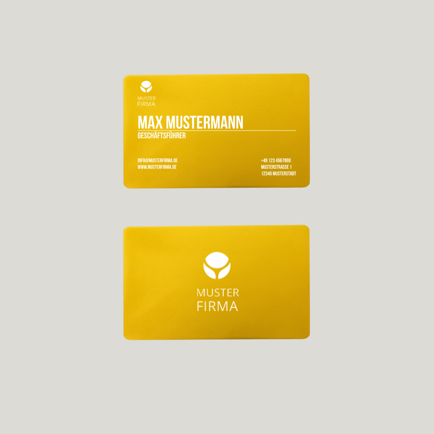 Exklusive Metall-Visitenkarten mit eigenem Design