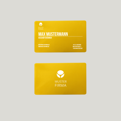 Exklusive Metall-Visitenkarten mit eigenem Design