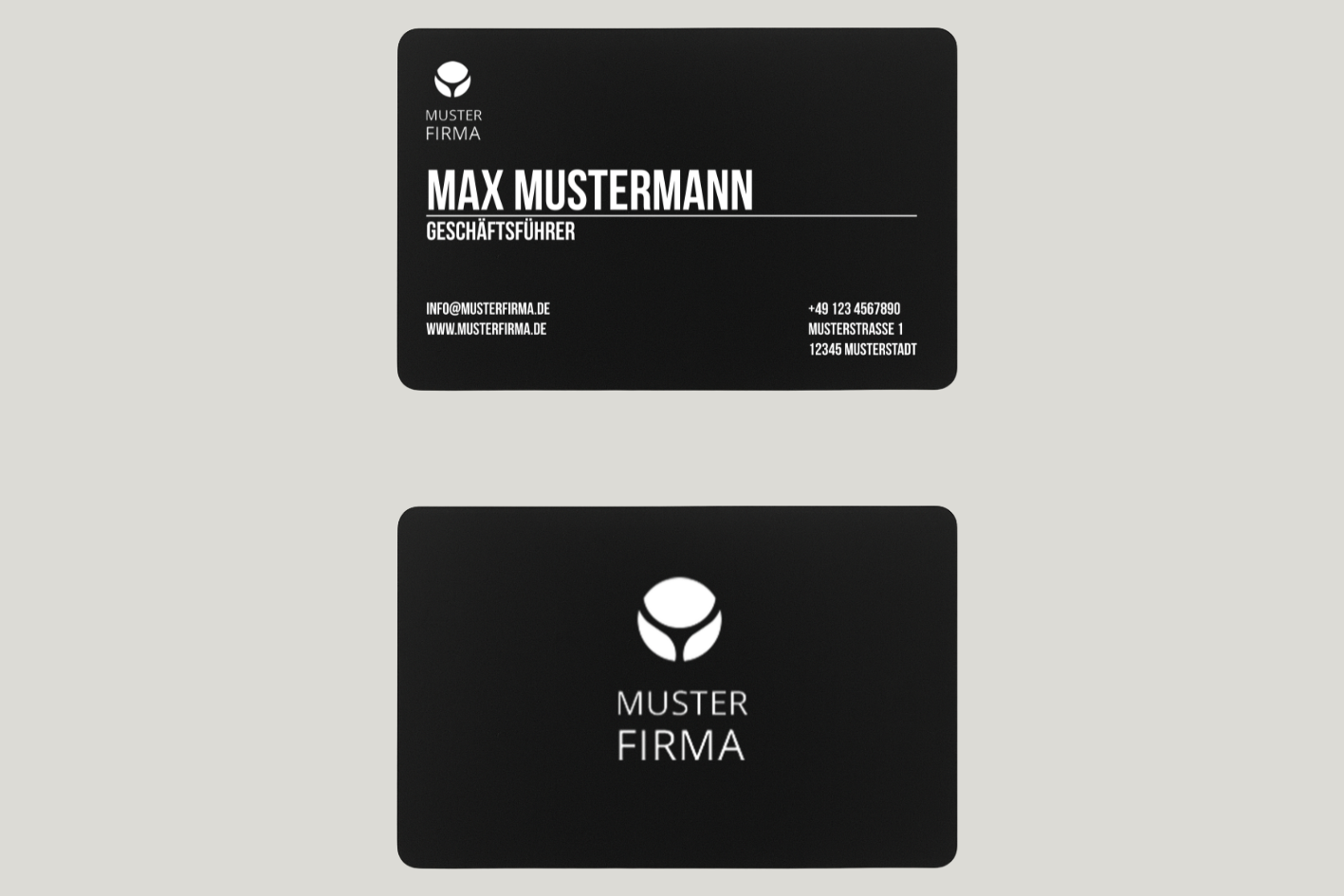 Exklusive Metall-Visitenkarten mit eigenem Design